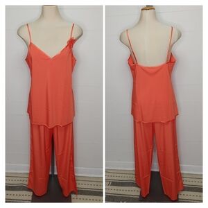 La Senza Orange Cami And Wide Leg Pants Set Size L